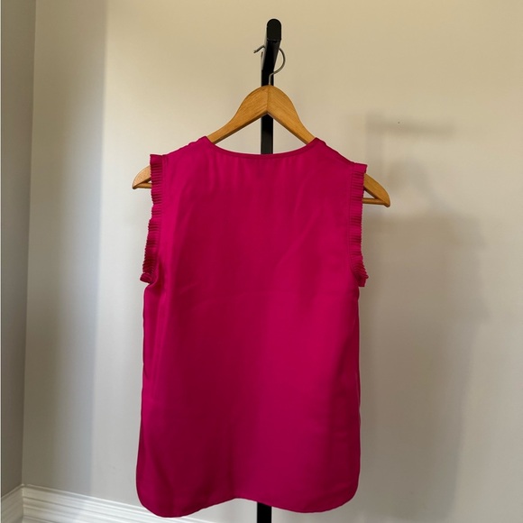 J. Crew Hot Pink Silk Margot Top Size 0 - Picture 2 of 3